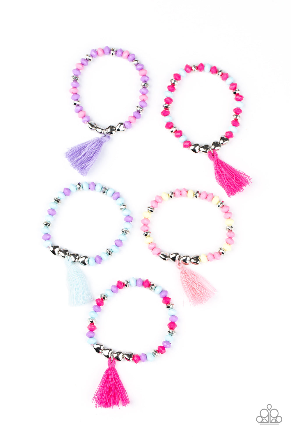 Starlet Shimmer Bracelet - Hearts & Tassels