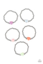 Load image into Gallery viewer, Starlet Shimmer Bracelet - 3D Marbled Heart Charms
